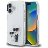 Karl Lagerfeld IML Aquarelle Karl &amp; Choupette &amp; Logo iPhone 16 dėklas - Baltas