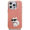 Dėklas Karl Lagerfeld IML Aquarelle Choupette &amp; Logo Case for iPhone 16 Pro Max - Rožinė
