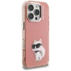 Dėklas Karl Lagerfeld IML Aquarelle Choupette &amp; Logo Case for iPhone 16 Pro Max - Rožinė