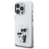 „Karl Lagerfeld IML Aquarelle Karl &amp; Choupette &amp; Logo“ dėklas, skirtas „iPhone 16 Pro Max“ - Baltas