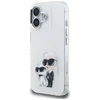 Karl Lagerfeld IML Aquarelle Karl &amp; Choupette &amp; Logo iPhone 16 dėklas - Baltas