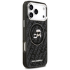 Karl Lagerfeld IML Glitter Karl & Choupette Heads Logo MagSafe - dėklas skirtas Apple iPhone 17 Pro Max juodas