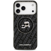 Karl Lagerfeld IML Glitter Karl & Choupette Heads Logo MagSafe - dėklas skirtas Apple iPhone 17 Pro Max juodas