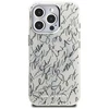 Dėklas Karl Lagerfeld IML Karl Script Pattern MagSafe skirtas Apple iPhone 16 Pro baltos spalvos