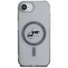 Karl Lagerfeld IML metalinis Karl &amp; Choupette Heads MagSafe iPhone 16e dėklas - Juodas