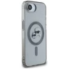 Karl Lagerfeld IML metalinis Karl &amp; Choupette Heads MagSafe iPhone 16e dėklas - Juodas