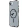 Karl Lagerfeld IML metalinis Karl &amp; Choupette Heads MagSafe iPhone 16e dėklas - Juodas