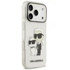 Dėklas Karl Lagerfeld IML NFT Glitter Karl&Choupette Case for iPhone 18 Pro / 17 Pro - Transparent