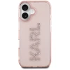 Dėklas Karl Lagerfeld IML Rhinestones Logo iPhone 16 Case - Rožinė