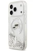 Dėklas Karl Lagerfeld Liquid Glitter Karl&Choupette Heads MagSafe do iPhone 18 Pro / 17 Pro przezorczysty