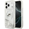 Dėklas Karl Lagerfeld Liquid Glitter Karl&Choupette Heads MagSafe do iPhone 18 Pro / 17 Pro przezorczysty
