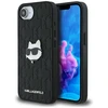 Dėklas Karl Lagerfeld Monogram Choupette Head Pin iPhone 16e Case - Juodas