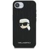 Dėklas Karl Lagerfeld Monogram Karl Head Pin iPhone 16e Case - Juodas