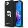 Dėklas Karl Lagerfeld Monogram Karl Head Pin iPhone 16e Case - Juodas