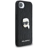 Dėklas Karl Lagerfeld Monogram Karl Head Pin iPhone 16e Case - Juodas
