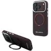 Dėklas Karl Lagerfeld Ring Stand 360 Saffiano Classic Logo MagSafe do iPhone 18 Pro Max / 17 Pro Max bordo spalvos