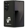 Karl Lagerfeld PU Saffiano Karl and Choupette dėklas skirtas Samsung Galaxy Z Fold 7 juodos spalvos