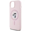 Dėklas Karl Lagerfeld Silicone Karl&amp;Choupette MagSafe iPhone 15 Plus Case - Rožinė