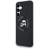 Dėklas Karl Lagerfeld Silicone Karl&Choupette Heads MagSafe skirtas Samsung Galaxy S25 FE juodos spalvos