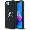 Karl Lagerfeld Liquid silikoninis K&amp;CH Heads MagSafe Apple iPhone 16e dėklas telefonui juodos spalvos