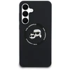 Dėklas Karl Lagerfeld Silicone Karl&Choupette Heads MagSafe skirtas Samsung Galaxy S25 FE juodos spalvos