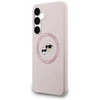 Dėklas Karl Lagerfeld Silicone Karl&Choupette Heads MagSafe skirtas Samsung Galaxy S25 FE rožinės spalvos