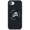 Karl Lagerfeld Liquid silikoninis K&amp;CH Heads MagSafe Apple iPhone 16e dėklas telefonui juodos spalvos