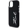 Dėklas Karl Lagerfeld Silicone Metal Script Logo iPhone 15 Case - Juodas