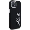 Dėklas Karl Lagerfeld Silicone Metal Script Logo iPhone 15 Case - Juodas