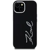 Dėklas Karl Lagerfeld Silicone Metal Script Logo iPhone 15 Case - Juodas
