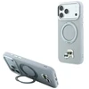 Dėklas Karl Lagerfeld with Ring Stand 360 Karl & Choupette Heads Pin MagSafe Case for iPhone 18 Pro / 17 Pro - Gray
