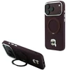 Dėklas Karl Lagerfeld with Ring Stand 360 Karl Head Pin MagSafe do iPhone 18 Pro Max / 17 Pro Max bordo spalvos