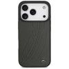 Dėklas Mercedes Leather Large Laurel Leave MagSafe skirtas Apple iPhone 17 Pro antracito spalvos