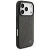 Dėklas Mercedes Leather Large Laurel Leave MagSafe skirtas Apple iPhone 17 Pro antracito spalvos