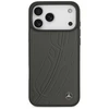 Dėklas Mercedes Leather Large Laurel Leave MagSafe skirtas Apple iPhone 17 Pro Max antracito spalvos