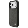Dėklas Mercedes Leather Large Laurel Leave MagSafe skirtas Apple iPhone 17 Pro antracito spalvos