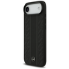Dėklas Mercedes Leather Laurel Leaves Stripes MagSafe skirtas Apple iPhone 17 Air juodos spalvos