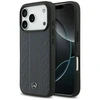 Dėklas Mercedes Leather Laurel Leaves Stripes MagSafe skirtas Apple iPhone 17 Pro mėlynos spalvos