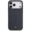 Dėklas Mercedes Leather Laurel Leaves Stripes MagSafe skirtas Apple iPhone 17 Pro Max mėlynos spalvos