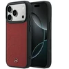 Dėklas Mercedes Leather Mesh with Bow Line MagSafe Case for iPhone 18 Pro Max / 17 Pro Max - Burgundy