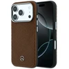 Mercedes odinis pusiau apgaubiantis dėklas su medienos efektu ir MagSafe iPhone 18 Pro Max / 17 Pro Max - Rudas