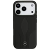 Dėklas Mercedes Leather The Move MagSafe skirtas Apple iPhone 17 Pro juodos spalvos