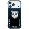 NIMMY dėklas GLASSES COOL CAT, suderinamas su „MagSafe“, skirtas IPHONE 17 Pro juodas mėlynas
