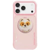 Dėklas Nimmy Glasses Cool Dog MagSafe skirtas Apple iPhone 17 Pro rožinės spalvos