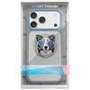 NIMMY dėklas GLASSES COOL DOG, suderinamas su „MagSafe“, skirtas IPHONE 17 Pro, pilkas