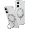 Uniq Swivix 360 besisukantis stovo dėklas, skirtas iPhone 16 – skaidrus
