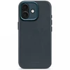 Dėklas „Decoded“ odinis galinis dangtelis – odinis „iPhone 17“ galinis dangtelis, suderinamas su „MagSafe“ (tamsiai mėlynos spalvos)