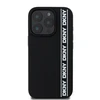 DKNY 3D Rubber Repeat Logo Line Apple iPhone 16 Pro Max dėklas telefonui juodos spalvos