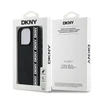 DKNY 3D Rubber Repeat Logo Line Apple iPhone 16 Pro Max dėklas telefonui juodos spalvos