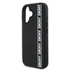 DKNY 3D Rubber Repeat Logo Line Apple iPhone 16 dėklas telefonui juodos spalvos